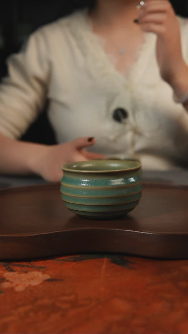 杯子瓷汝州原产地原矿仿古老釉q