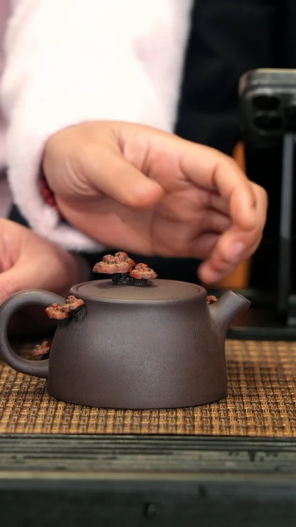 【闪购商品】紫砂茶壶16灵芝井栏 甲子泥