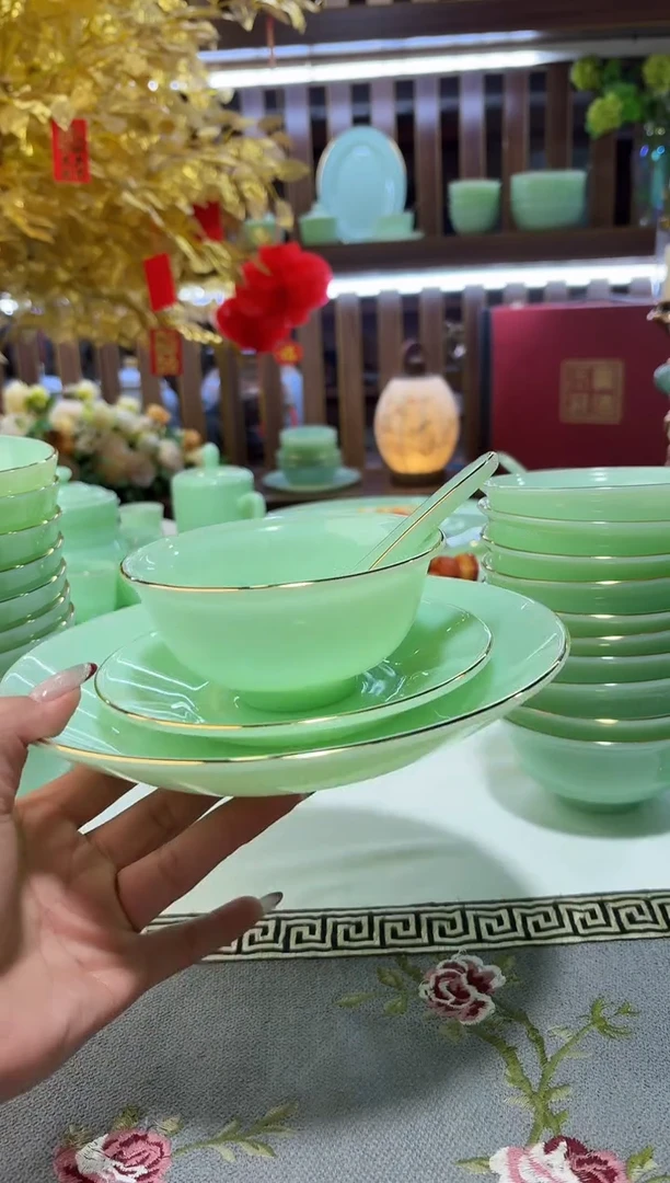 玉瓷四件套2套餐具