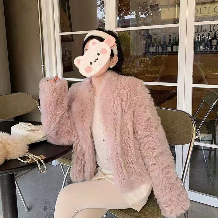 凯哥【森林奇境】小V领秋冬季轻奢气质托卡皮毛一体海宁皮草KG021