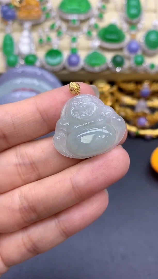 颈饰18K金镶嵌翡翠188-中国好珍宝