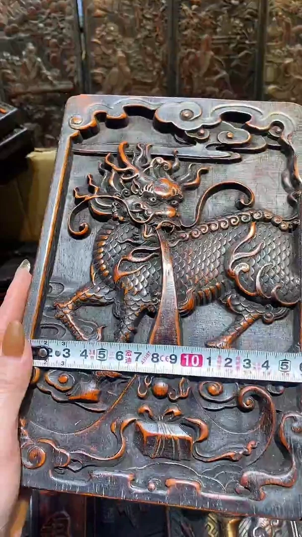 紫檀雕刻一物一拍