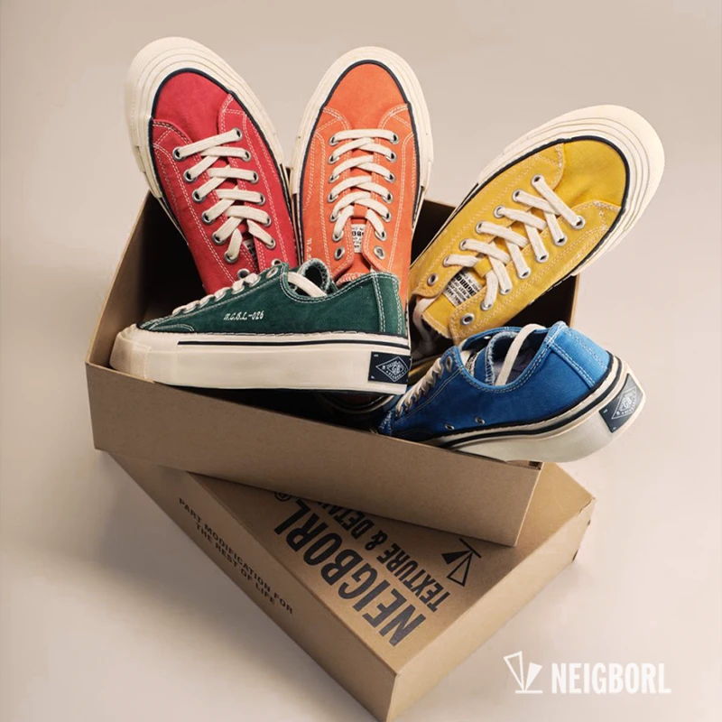 【冰镇西瓜】NEIGBORL钊叔制日系复古厚底增高低帮高级感帆布硫化鞋