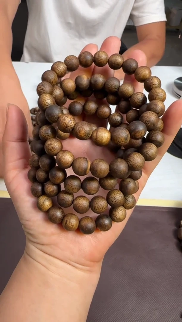 手串沉香99沉窖藏款海南黎母山正圆珠单圈10mm8g+多样性发1