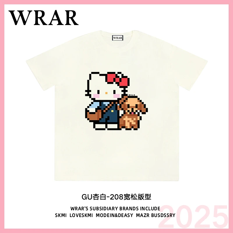 【阿爆专属】 马赛克KT 新品圆领夏季透气宽松T恤印花