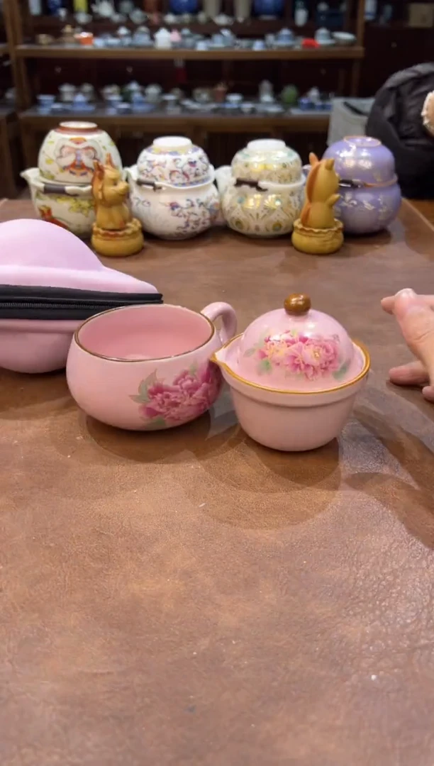 真的很便宜会开片的旅行茶具