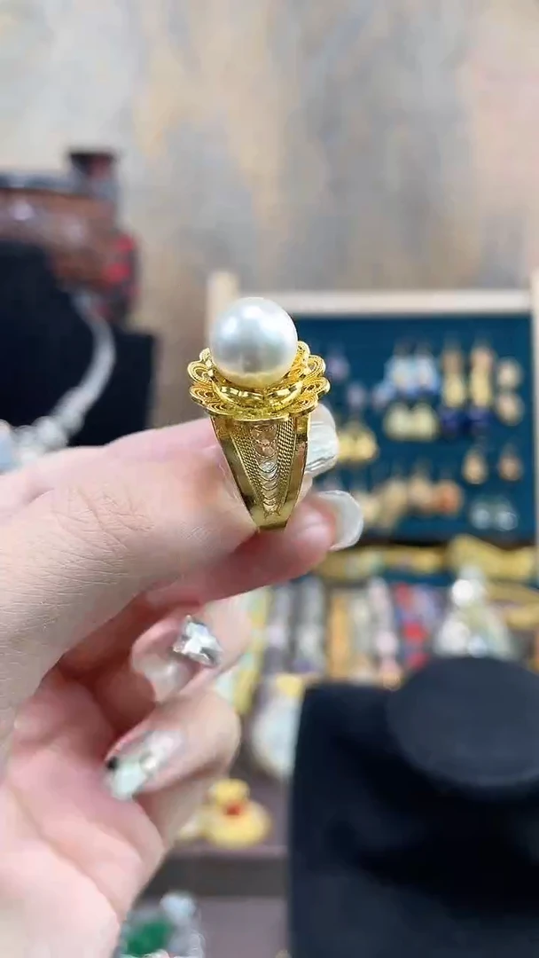 非遗手工花丝镶嵌戒指