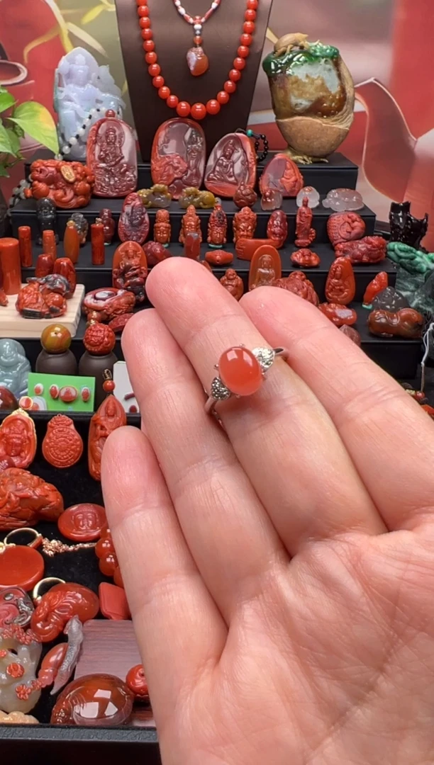 未镶嵌南红玛瑙戒指戒指