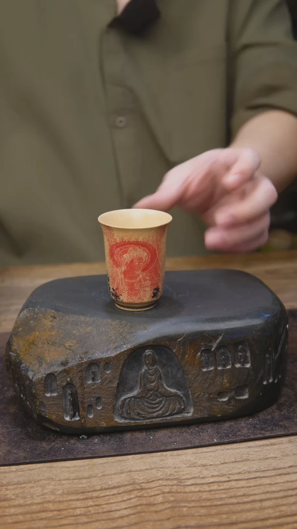 龙女礼佛图茶具闻香杯