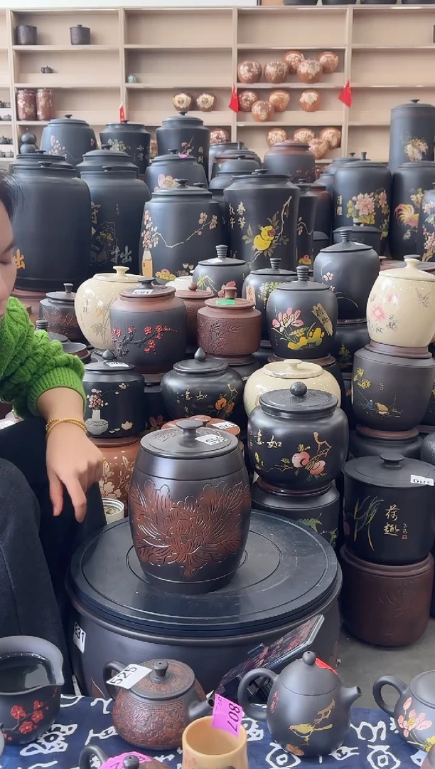 罐瑕疵茶叶罐   555   高柱牡丹