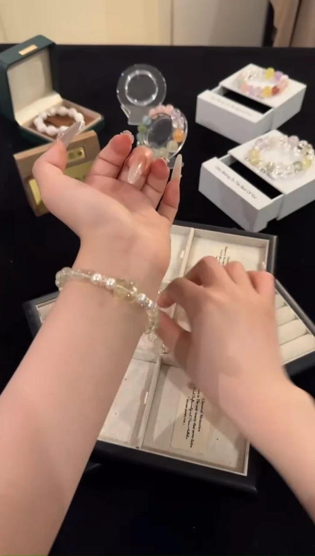 水晶手链合金黄水晶x1996