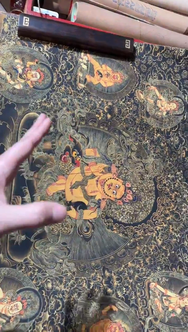 卷轴画龙妹的唐卡tk16