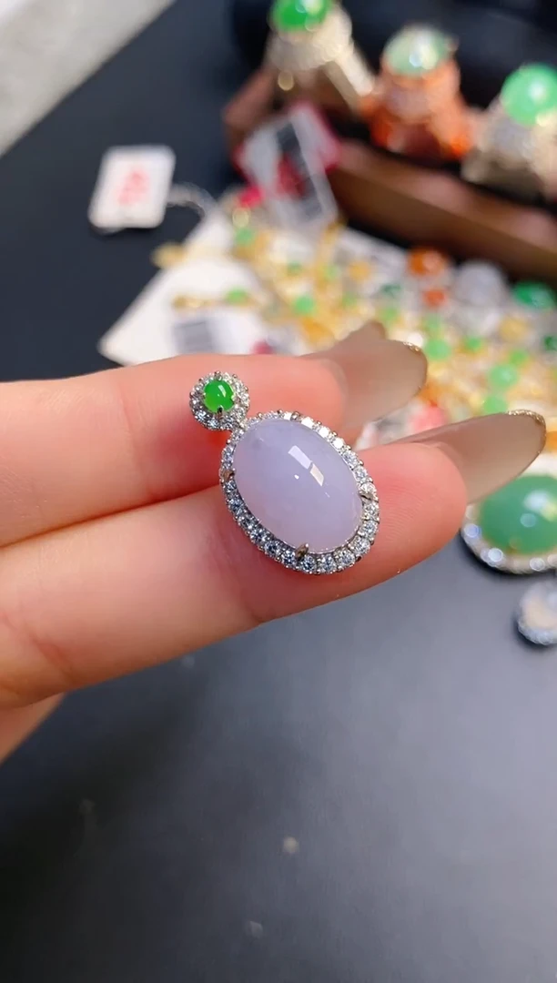 银S925镶嵌戒指翡翠天然