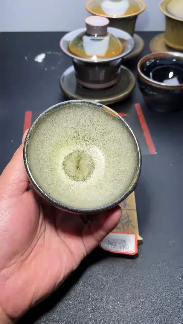 茶盏46（微瑕）叶紫建盏