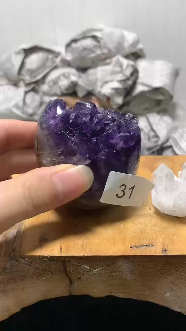 紫晶珠宝半成品未镶嵌紫水件晶摆