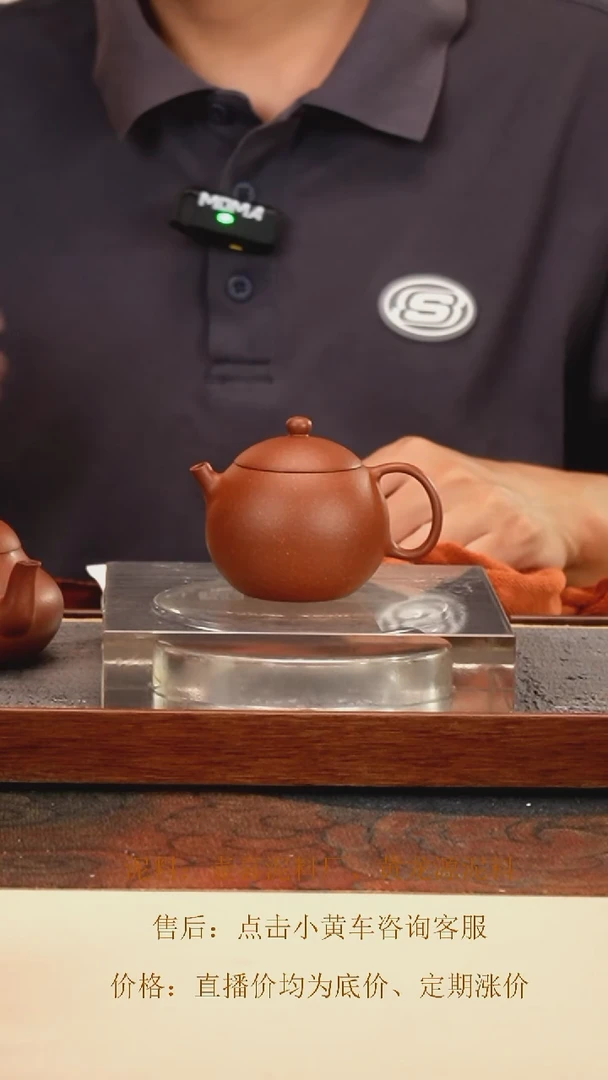茶壶紫砂 豆蔻西施 红降坡 110cc 内推孔