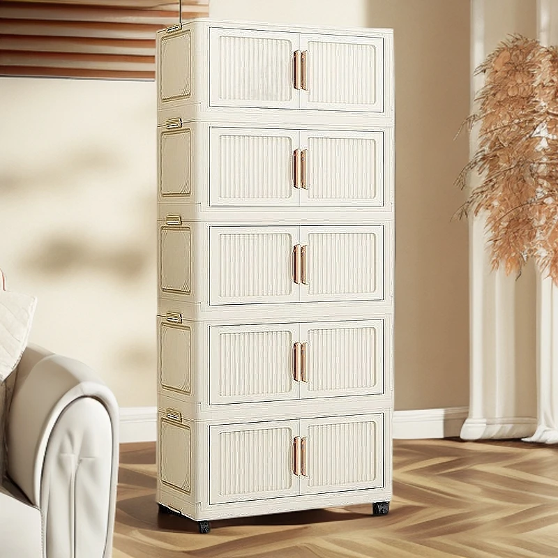 顺纹折叠款收纳柜家用客厅储物柜宝宝儿童衣柜卧室整理柜