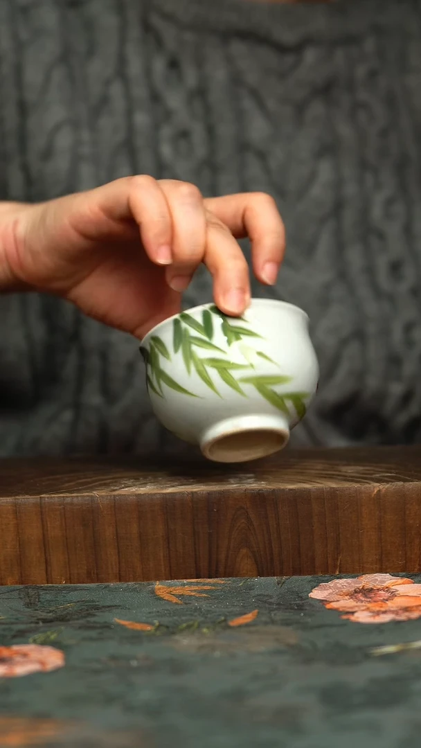 杯釉下彩手工手绘同款陶器