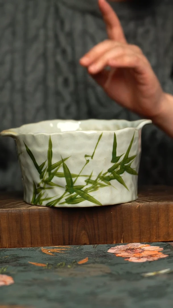 杯釉下彩手工手绘同款陶器