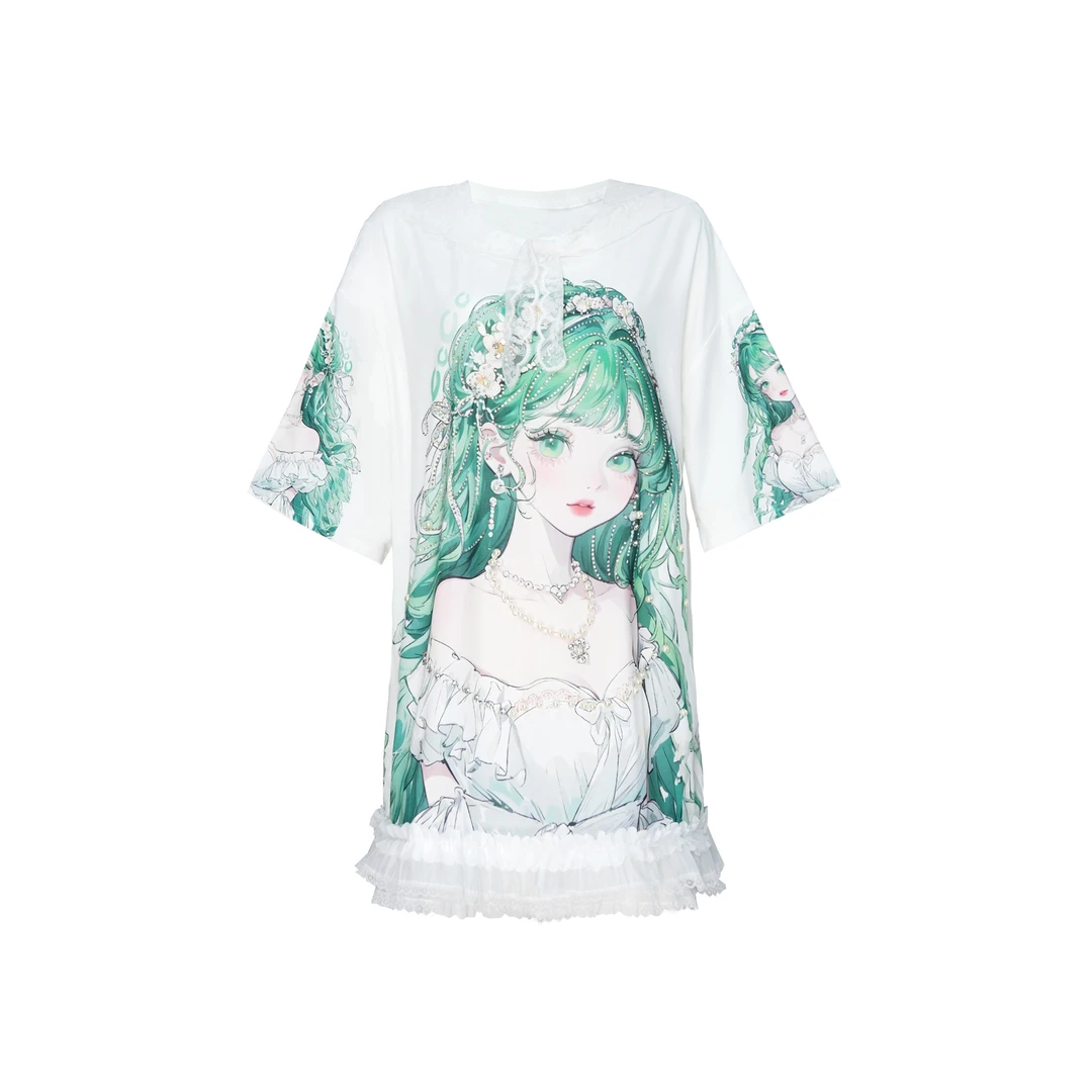 OneKoilin“精灵少女”小众重工定位烫钻T JLSN