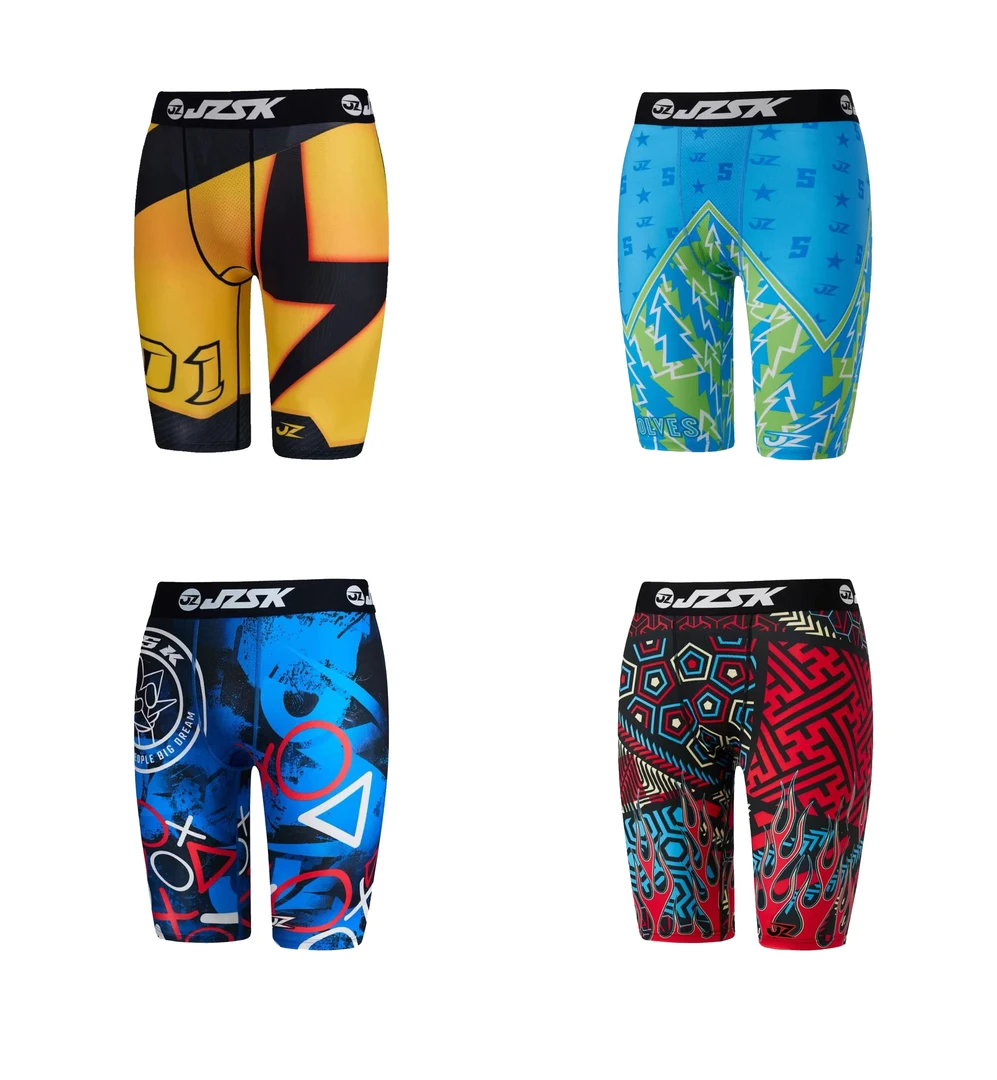 【JZ五分紧身裤2.0合集】美式运动篮球健身跑步高弹速干印花打底裤