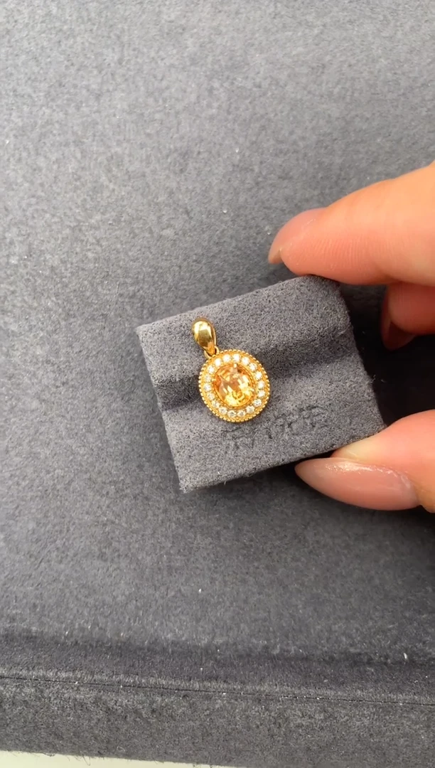 颈饰18K金镶嵌石榴石0.79ct芬达 定制 FH