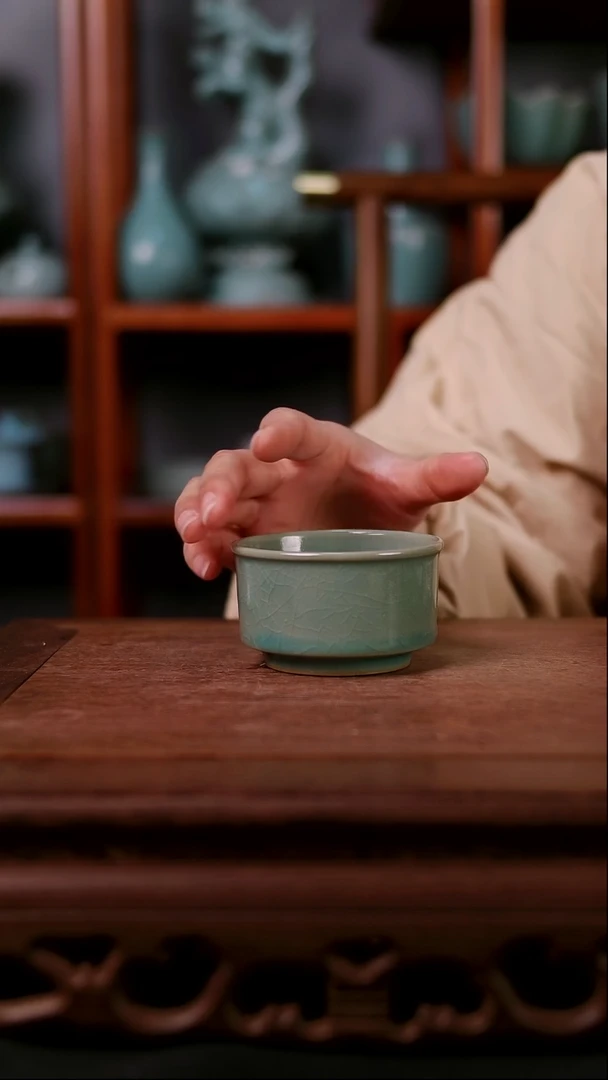 杯子陶青霁汝窑仿古釉