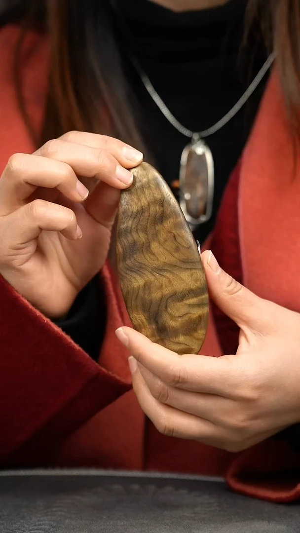 【闪购商品】金丝楠木雕满花原木精工刮刮板967