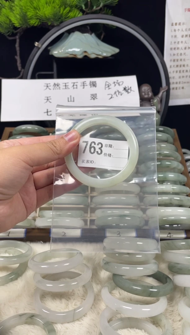 未镶嵌手镯石英质玉（天山翠）763