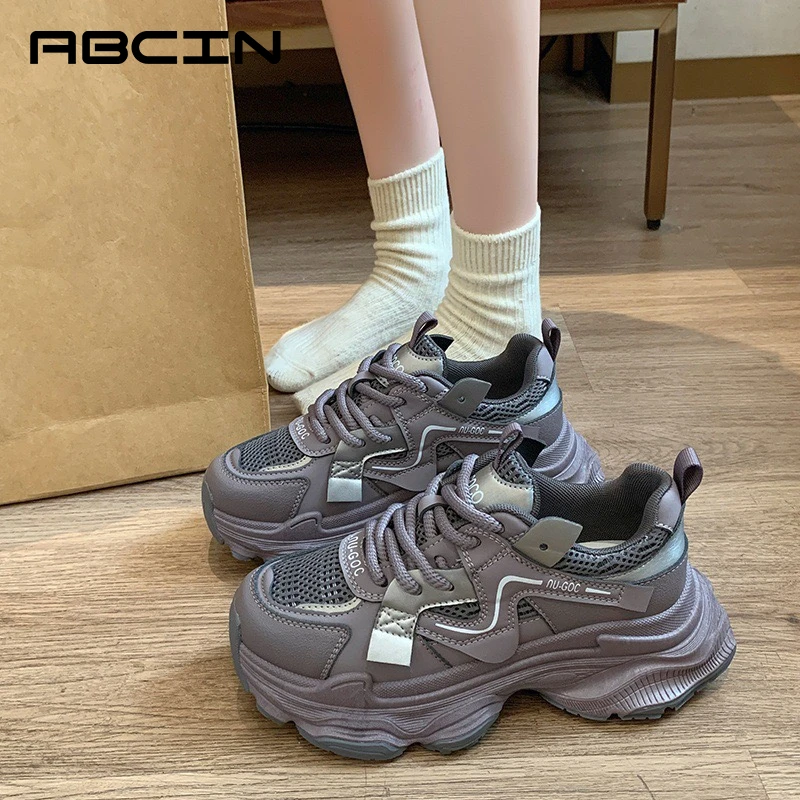 ABCIN韩版新款老爹鞋女春季学生运动跑步休闲厚底增高街拍ZL7522