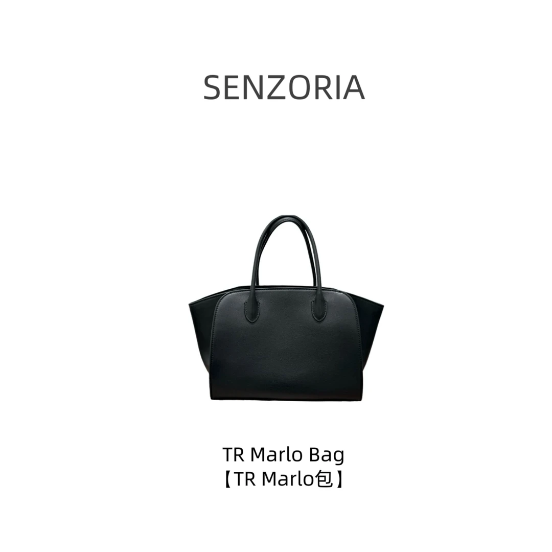 SENZORIA【Marlo】进口马鞍皮轻奢简约手提托特休闲大容量通勤女包