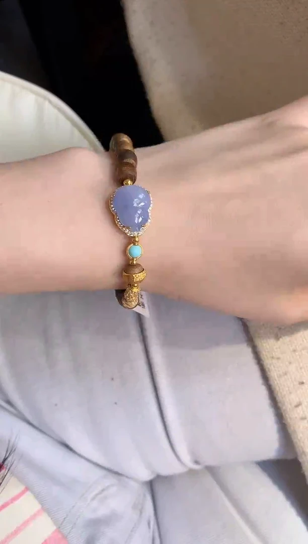 银S925镶嵌手串翡翠手串