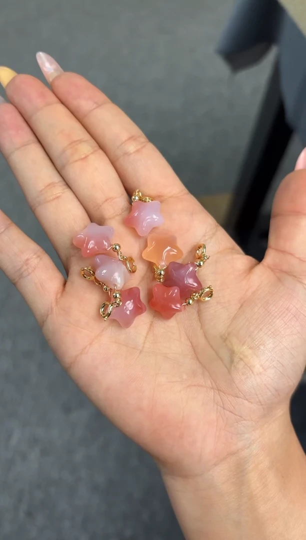 南红玛瑙小滴溜合金笑脸星小滴溜多样性发1