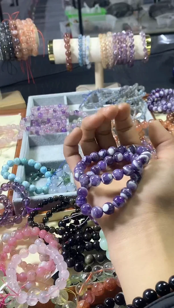 【闪购商品】水晶手链未镶嵌梦幻紫水100m单圈