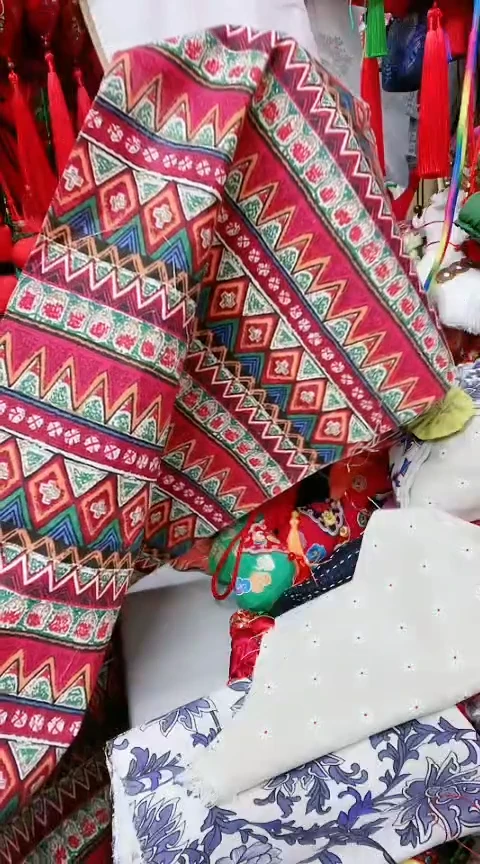 棉棉麻红色民族风95*40