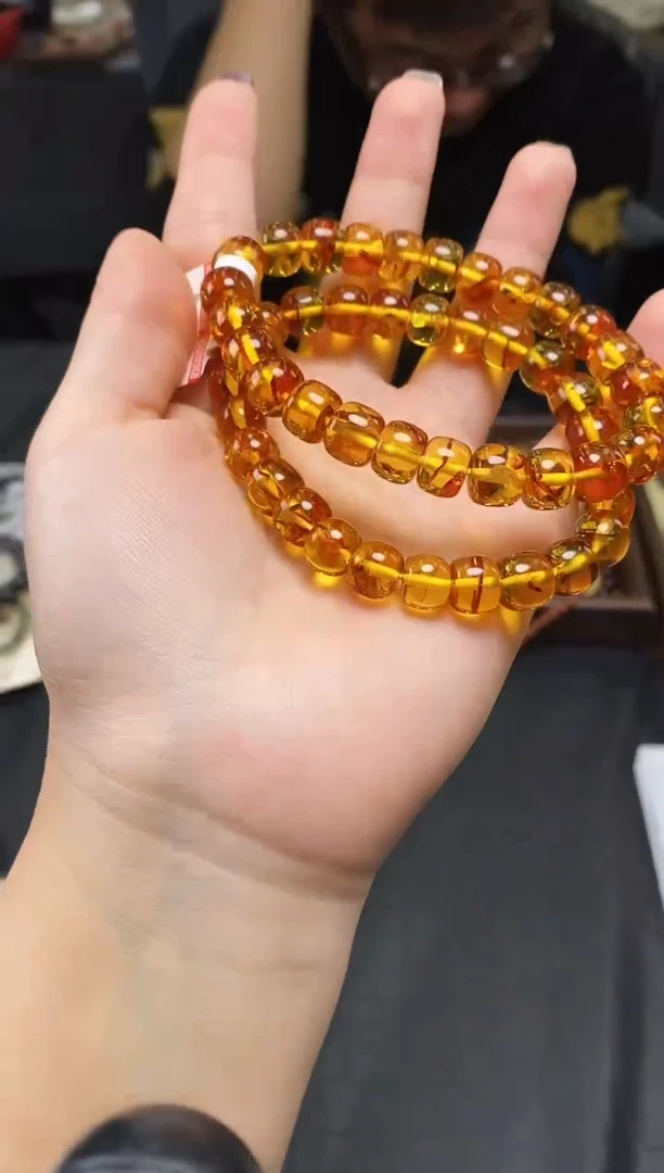 裸石琥珀未镶嵌手串545多样性发其一