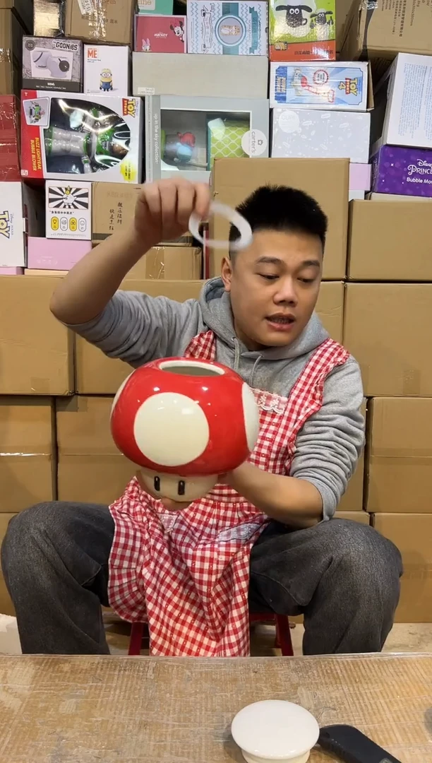 【闪购商品】杯陶瓷收纳蘑菇罐