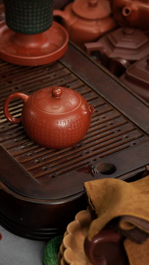 茶壶紫砂宜兴紫砂朱泥心经西施150毫升