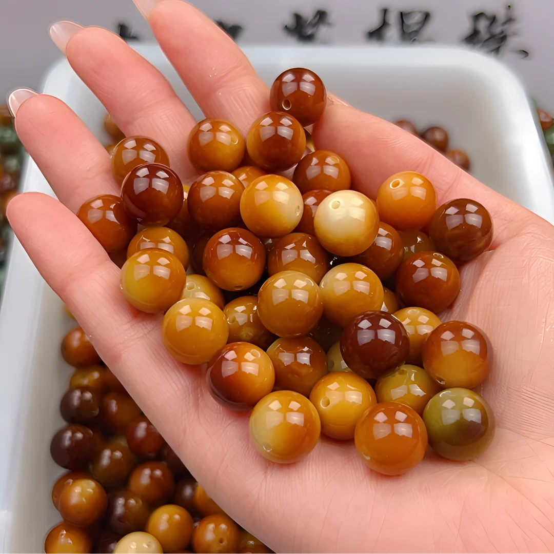 52颗大号卡14mm糖炒栗子精品菲料圆珠散珠天然菩提