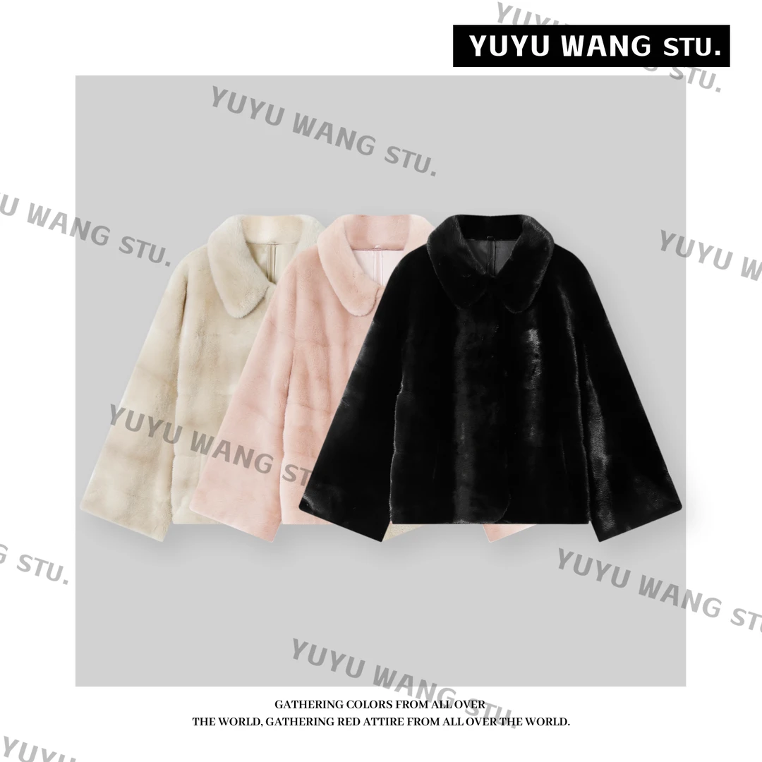YUYUWANG【雪斐】 进口紫标级水貂皮大衣皮草外套