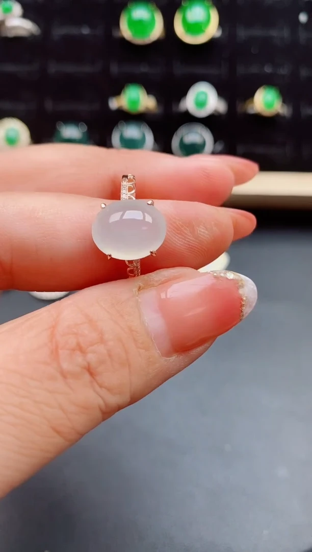 【闪购商品】翡翠戒指银S925镶嵌50850