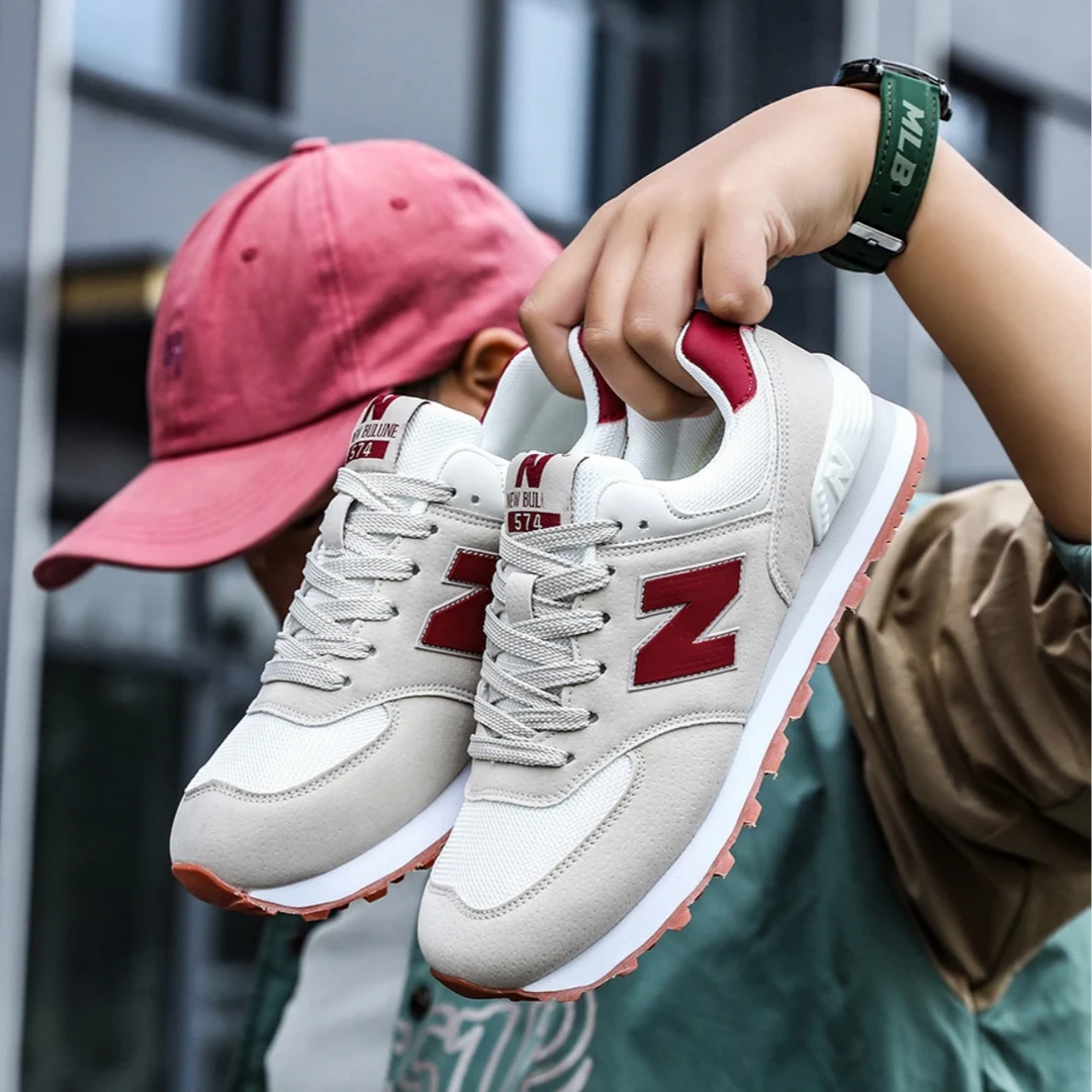NEW BULUNE 574 男女同款经典百搭休闲时尚情侣运动鞋软底鞋-S