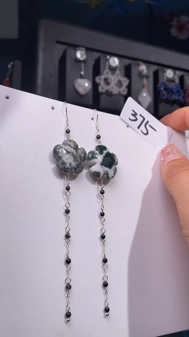 银S925镶嵌耳饰紫晶喜欢拍