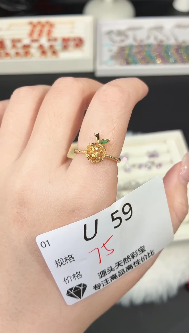 银S925镶嵌戒指水晶多样性发一U59