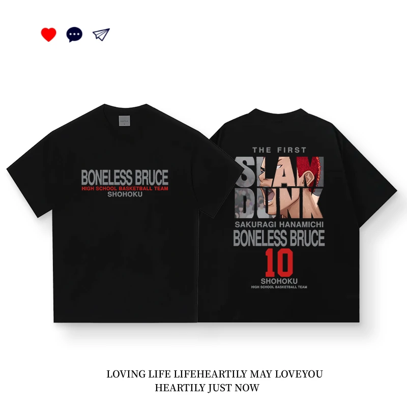 QUPENGME  设计师版男女同款纯棉T恤百搭时尚休闲DS070