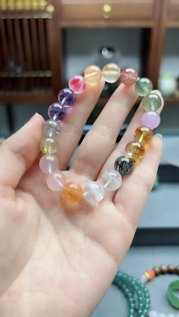 【闪购商品】水晶手串未镶嵌水晶多宝手串 TF