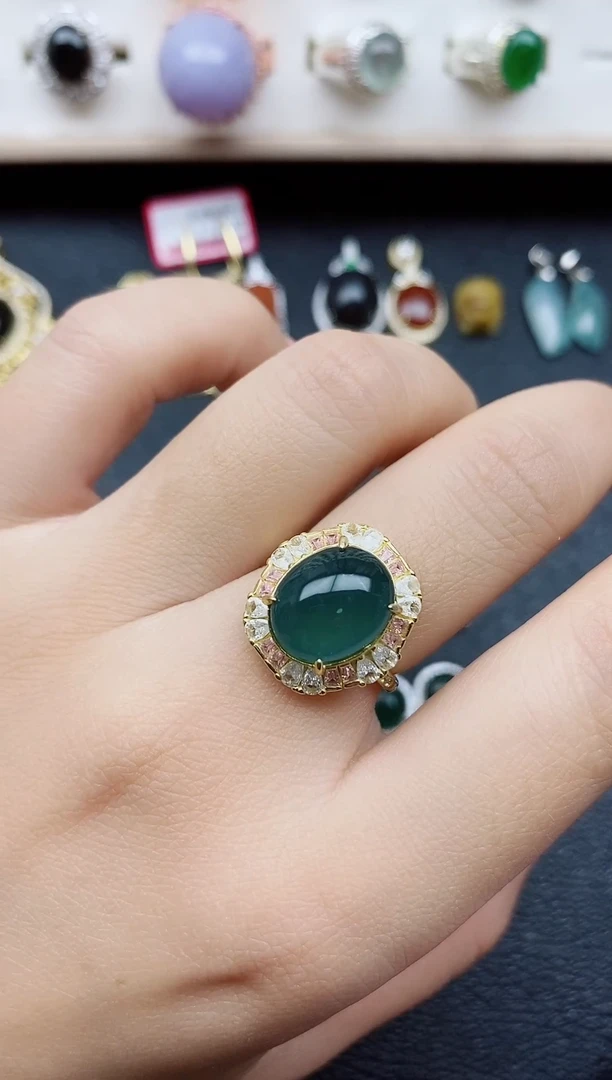 【闪购商品】翡翠戒指银S925镶嵌11111