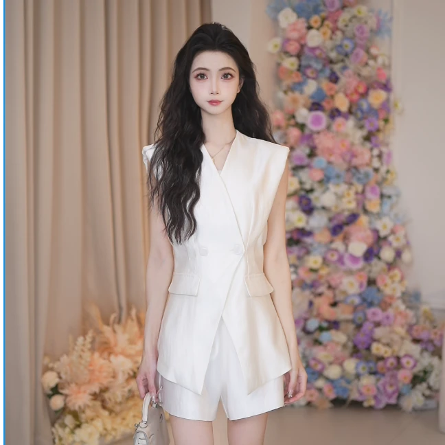 Basic House/百家好高级感显瘦气质轻职夏季轻奢套装B1335B5R7X2