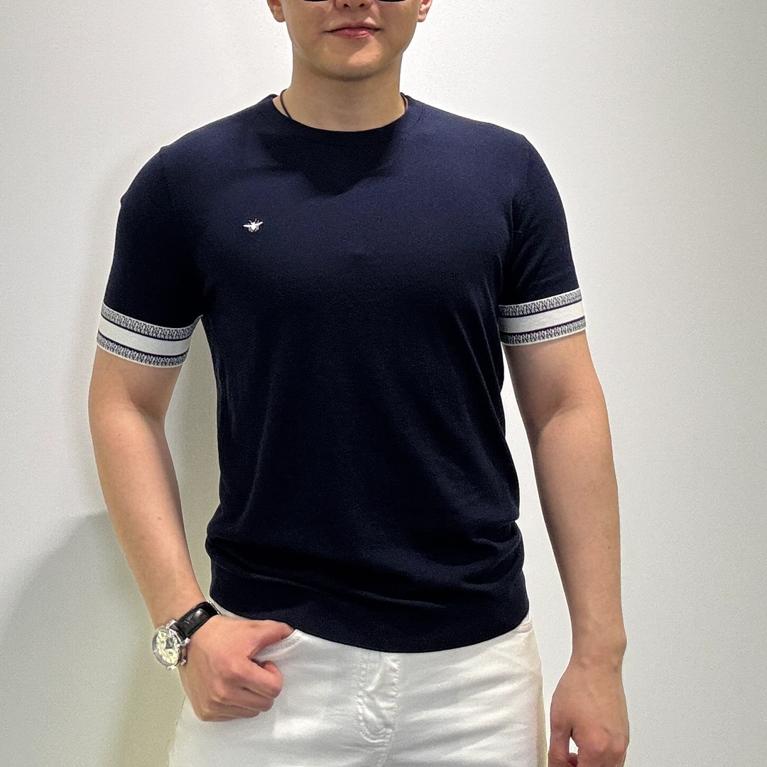 古帝特尼春夏新款纯色舒适休闲棉质混织圆领套头短袖SJ-26009百搭