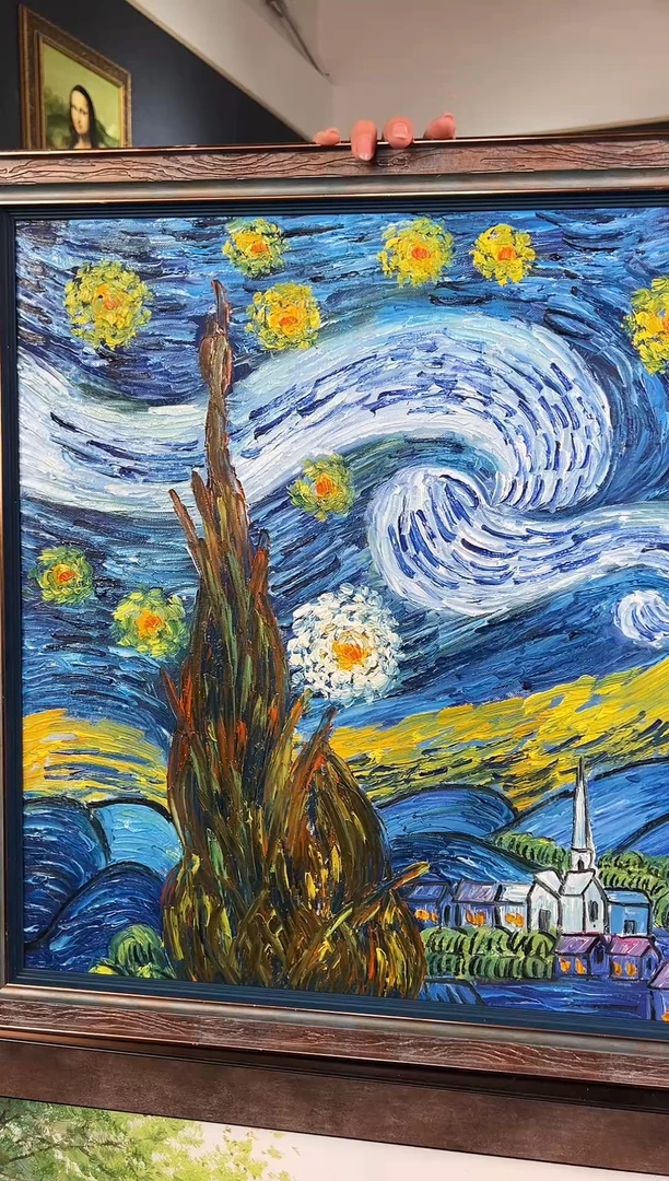 【闪购商品】油画12号 50*60 星空复刻-手绘油画